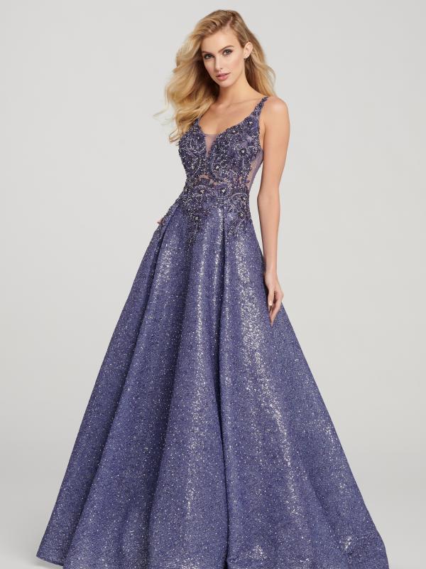 Beaded Sequin Lace Full A-line Gown